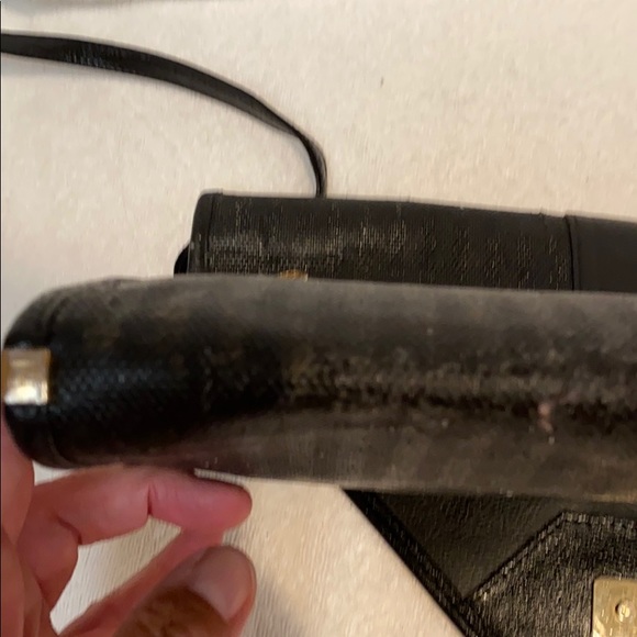 Vintage Fendi Black leather envelope bag - Picture 4 of 8